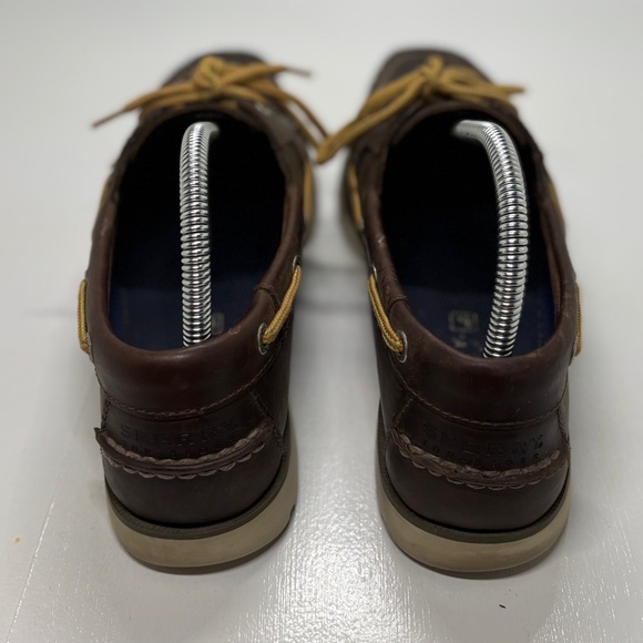 Sperry Top-Sider Boat Shoes Men’s 7.5 Wide Brown Leather - Picture 6 of 11
